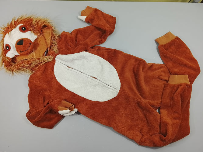 Surpyjama paresseux  brun blanc, moins cher chez Petit Kiwi