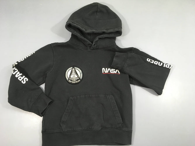 Sweat à capuche noir Nasa, moins cher chez Petit Kiwi