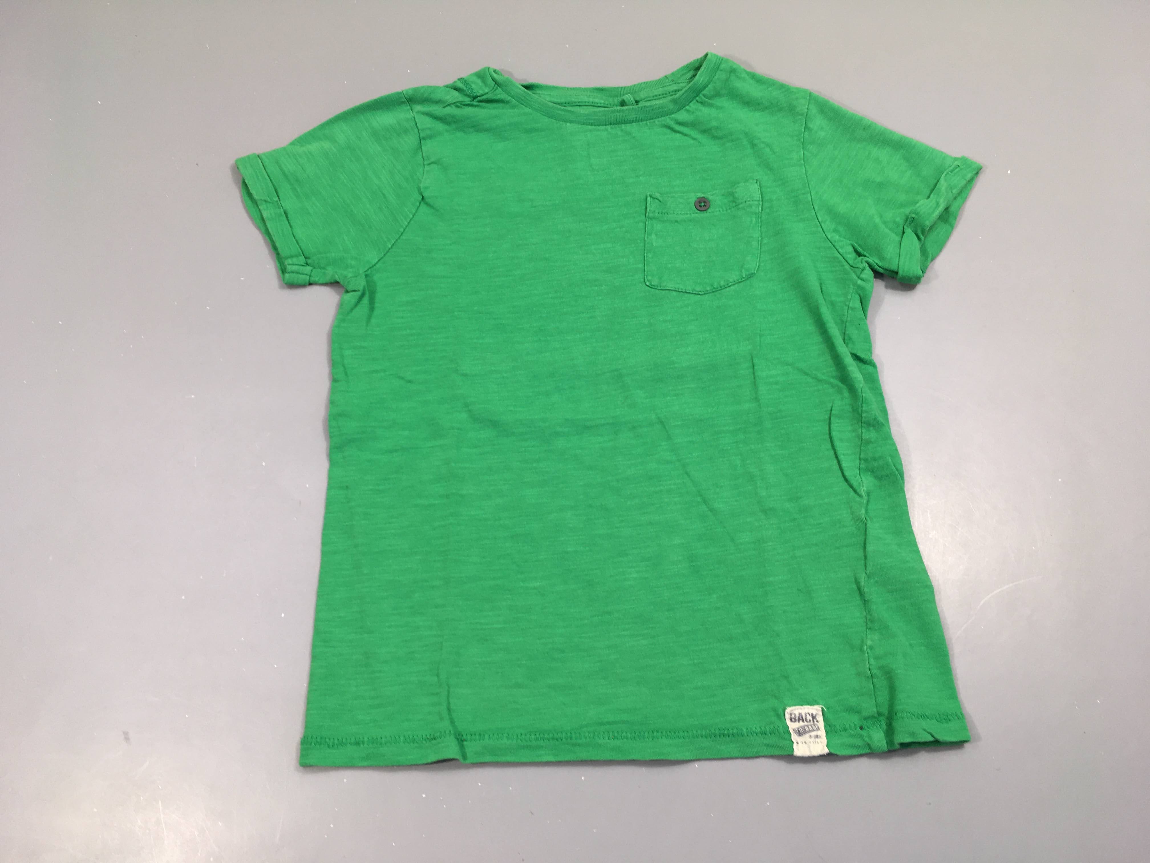 T-shirt m.c vert flammé poche