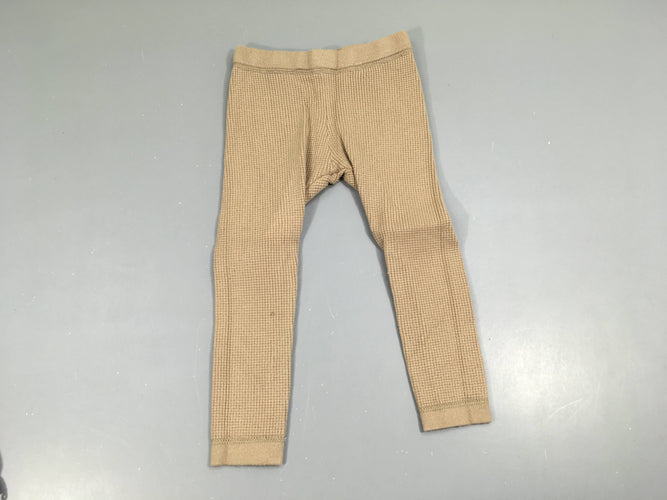 Legging épais beige texturé, moins cher chez Petit Kiwi
