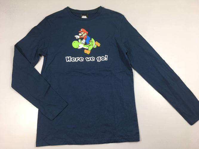 T-shirt m.l bleu foncé Mario, moins cher chez Petit Kiwi