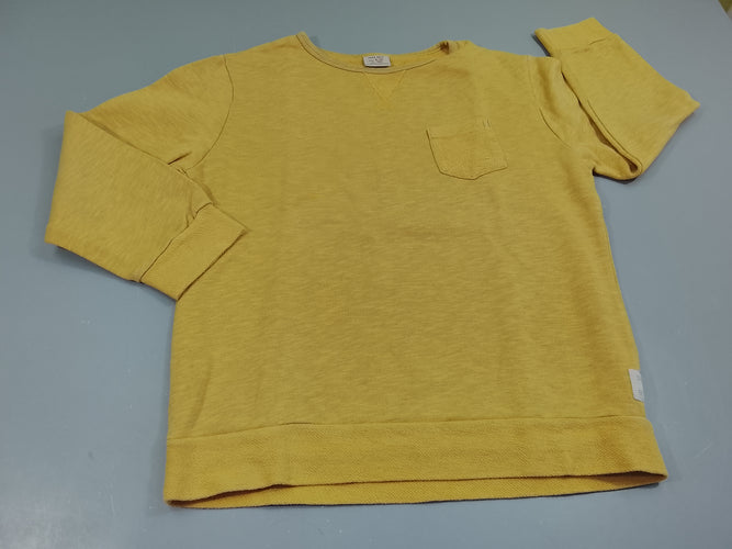 T-shirt m.l jaune flammé, petite poche, moins cher chez Petit Kiwi