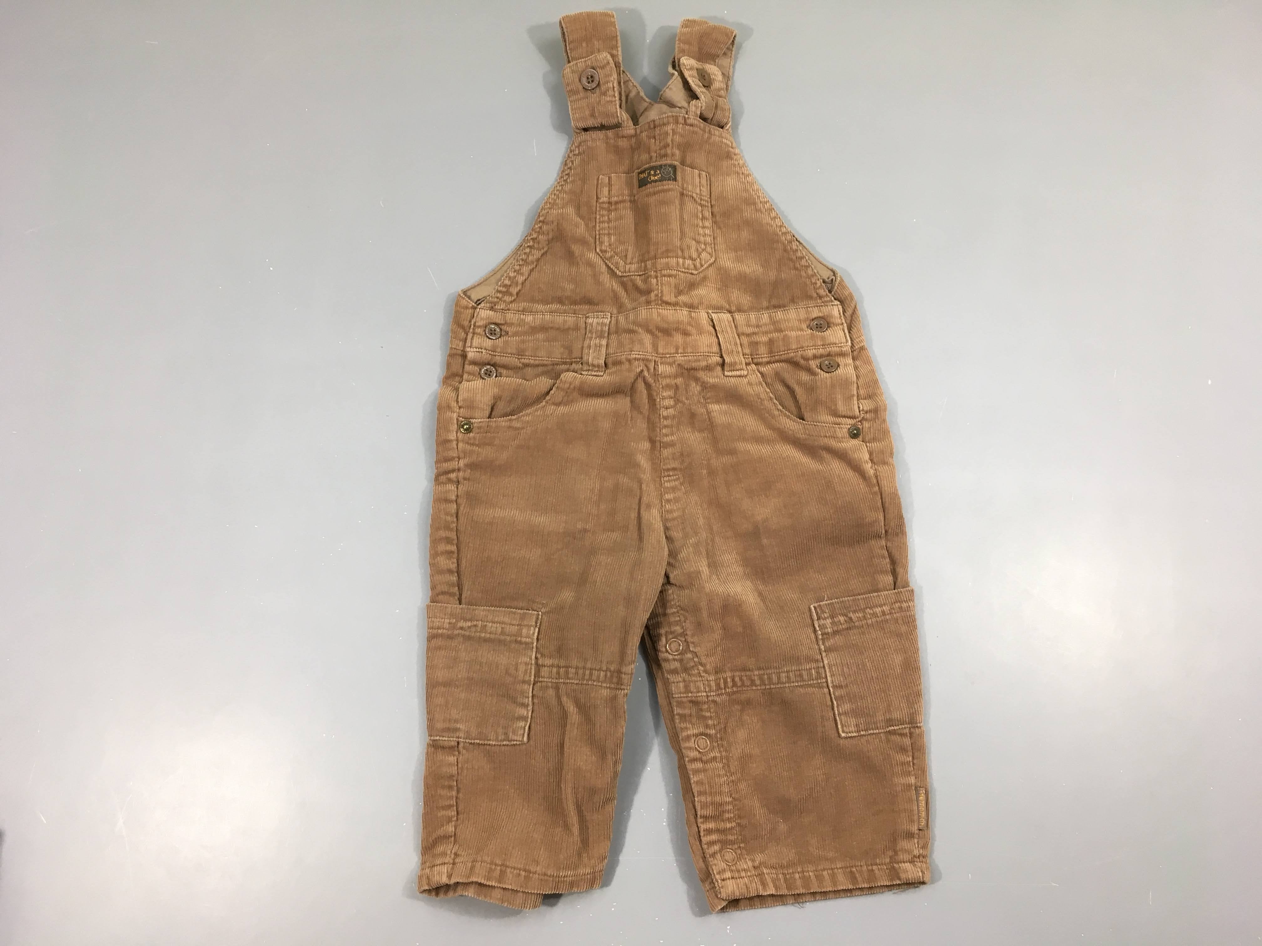 Salopette velours côtelé brun