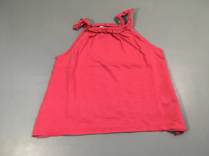 Top jersey rose flammé broderies, moins cher chez Petit Kiwi
