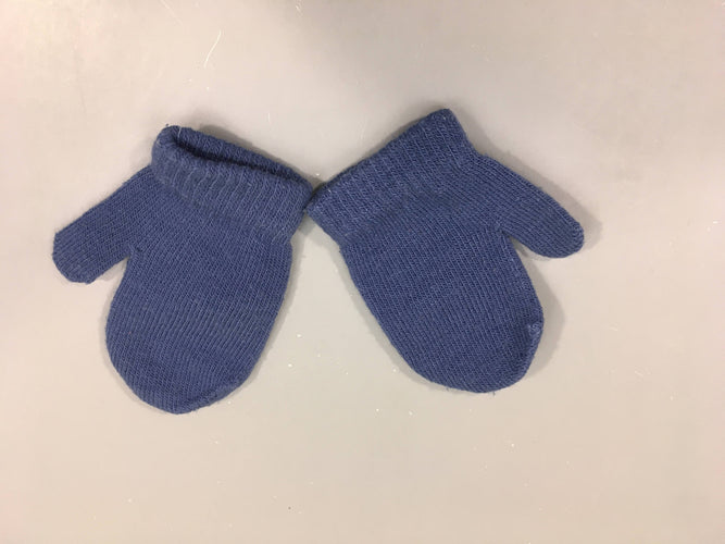Moufles mailles bleues, moins cher chez Petit Kiwi