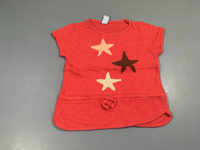 T-shirt m.c mailles rose flammé étoiles, moins cher chez Petit Kiwi