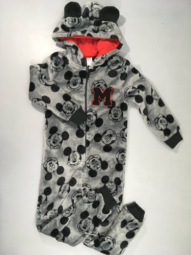 Surpyjama velours gris Miney, moins cher chez Petit Kiwi