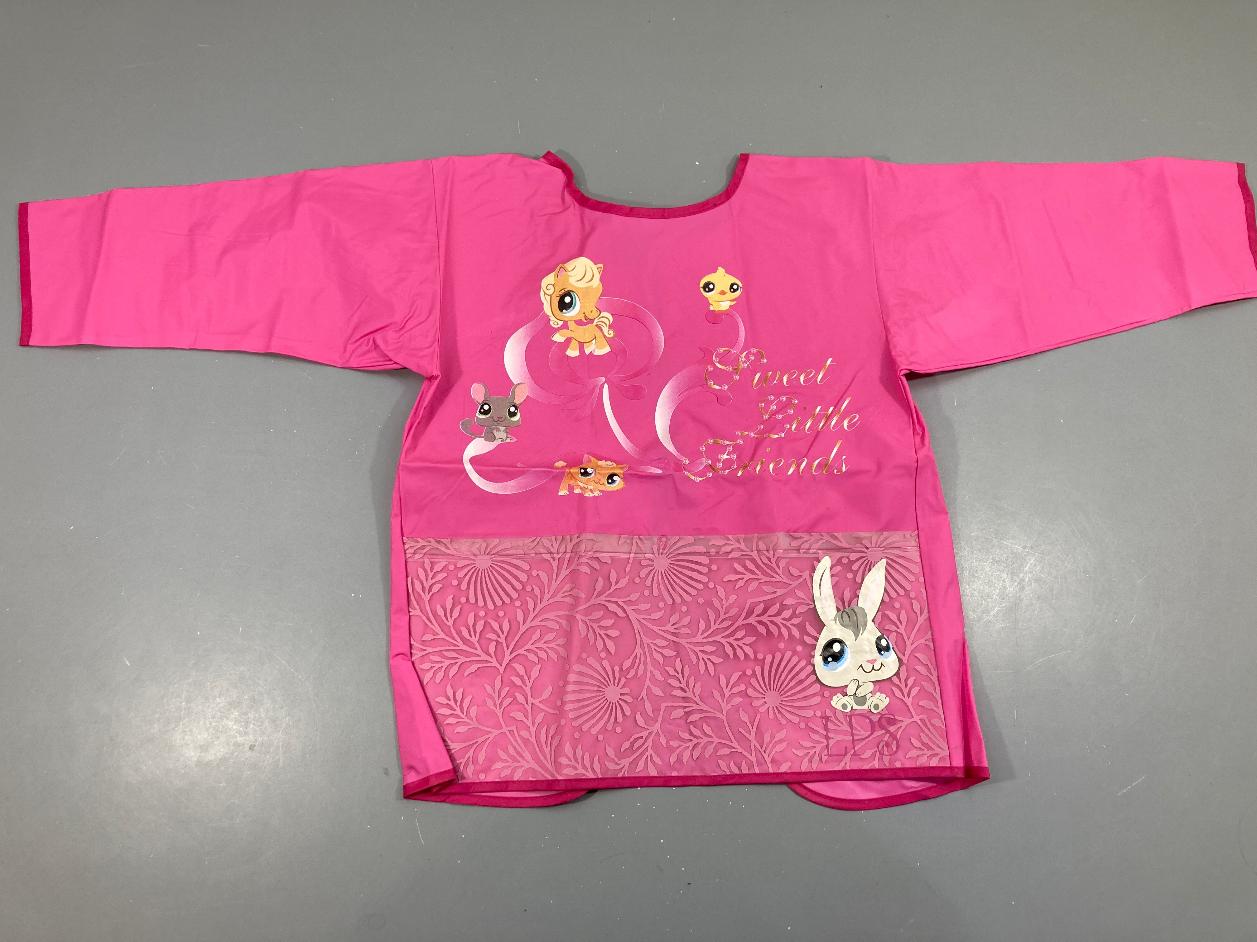 Tablier de prote.ction rose Sweet Little Friends