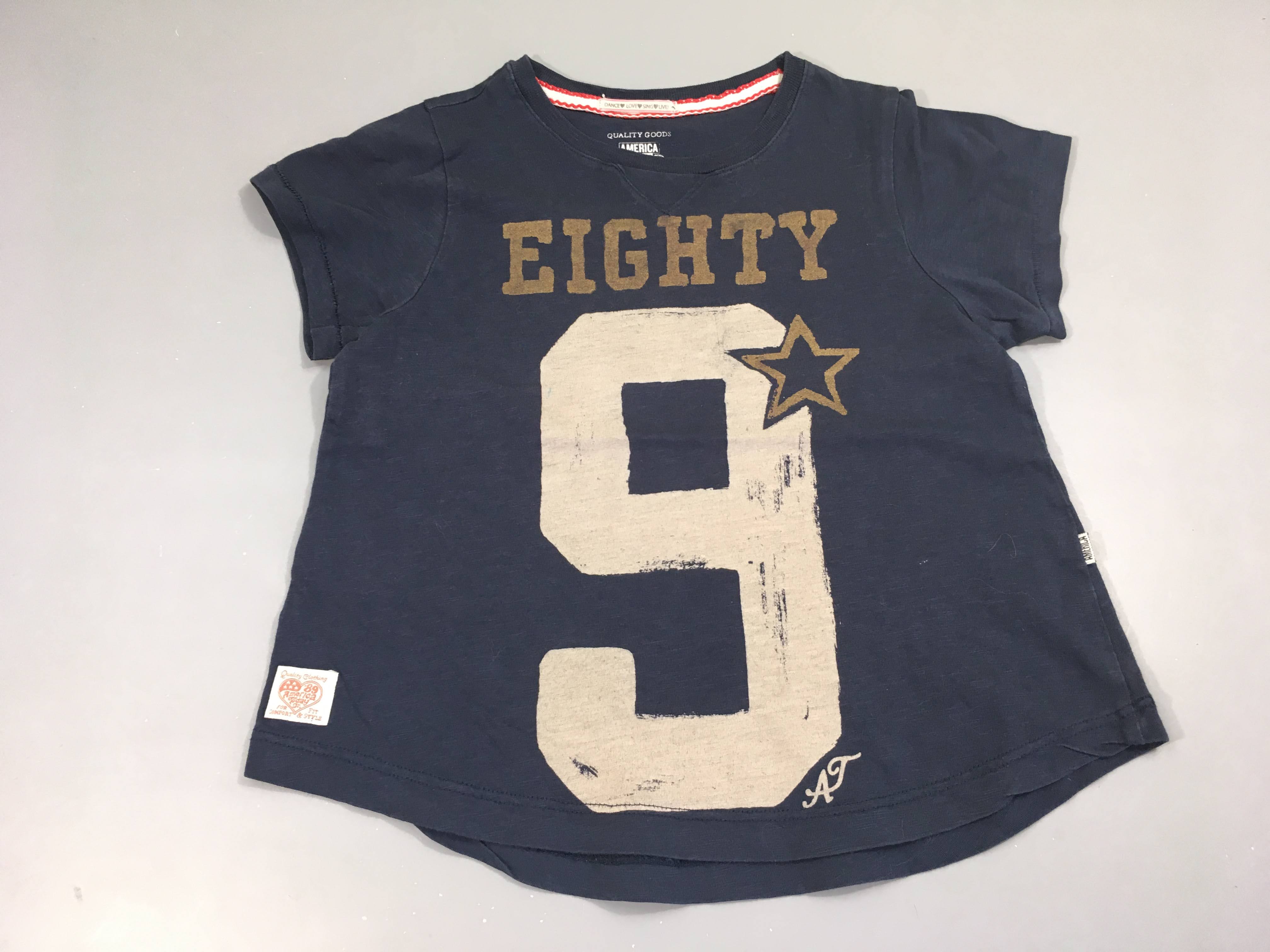 T-shirt m.c bleu foncé flammé 9