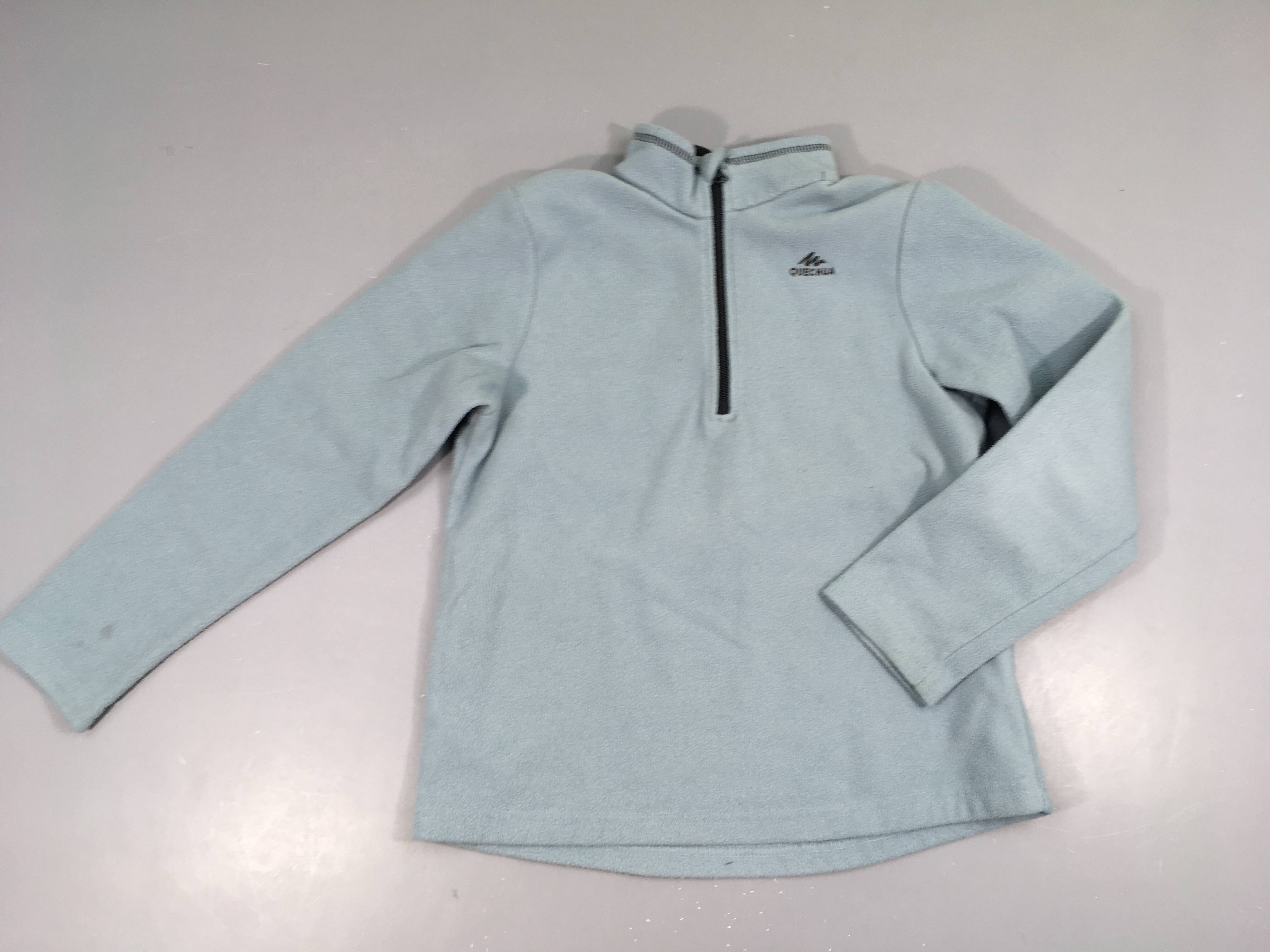 Polar bleu gris-Arrière manche droite tache