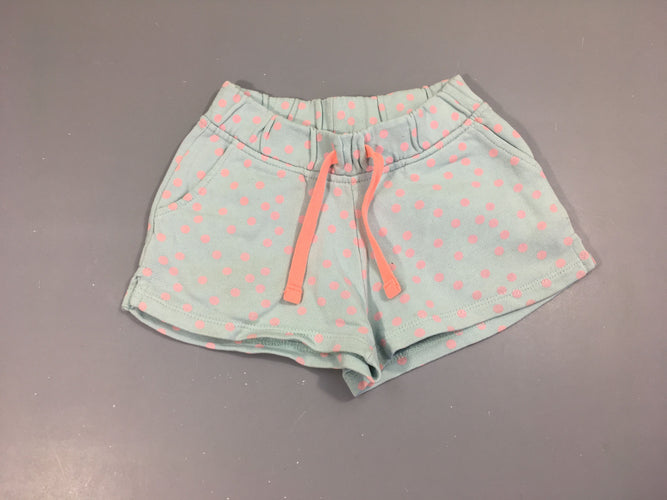 Short molleton bleu pois sumon, moins cher chez Petit Kiwi