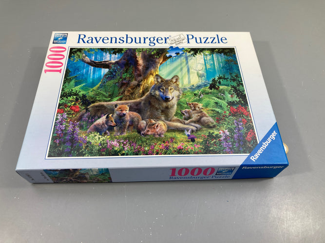 Famille de loups dans la forêt Puzzle 1000 pcs Non vérifié par nos soins, moins cher chez Petit Kiwi