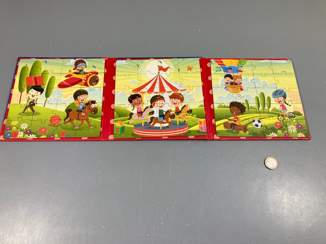 Parfait état-Puzzles magnétiques Playland  3x20 pcs +3a Complet!, moins cher chez Petit Kiwi