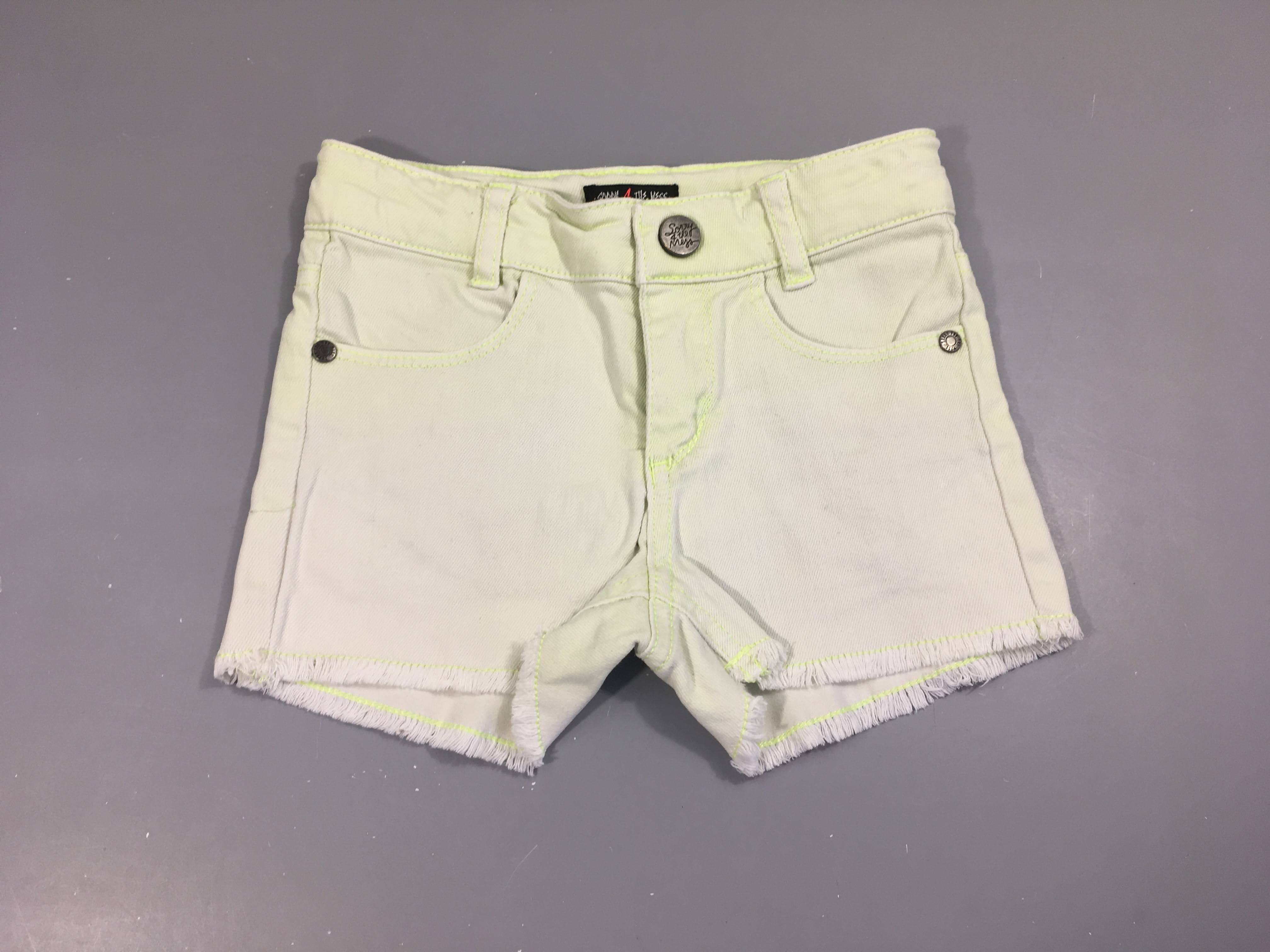 Short denim anis clair