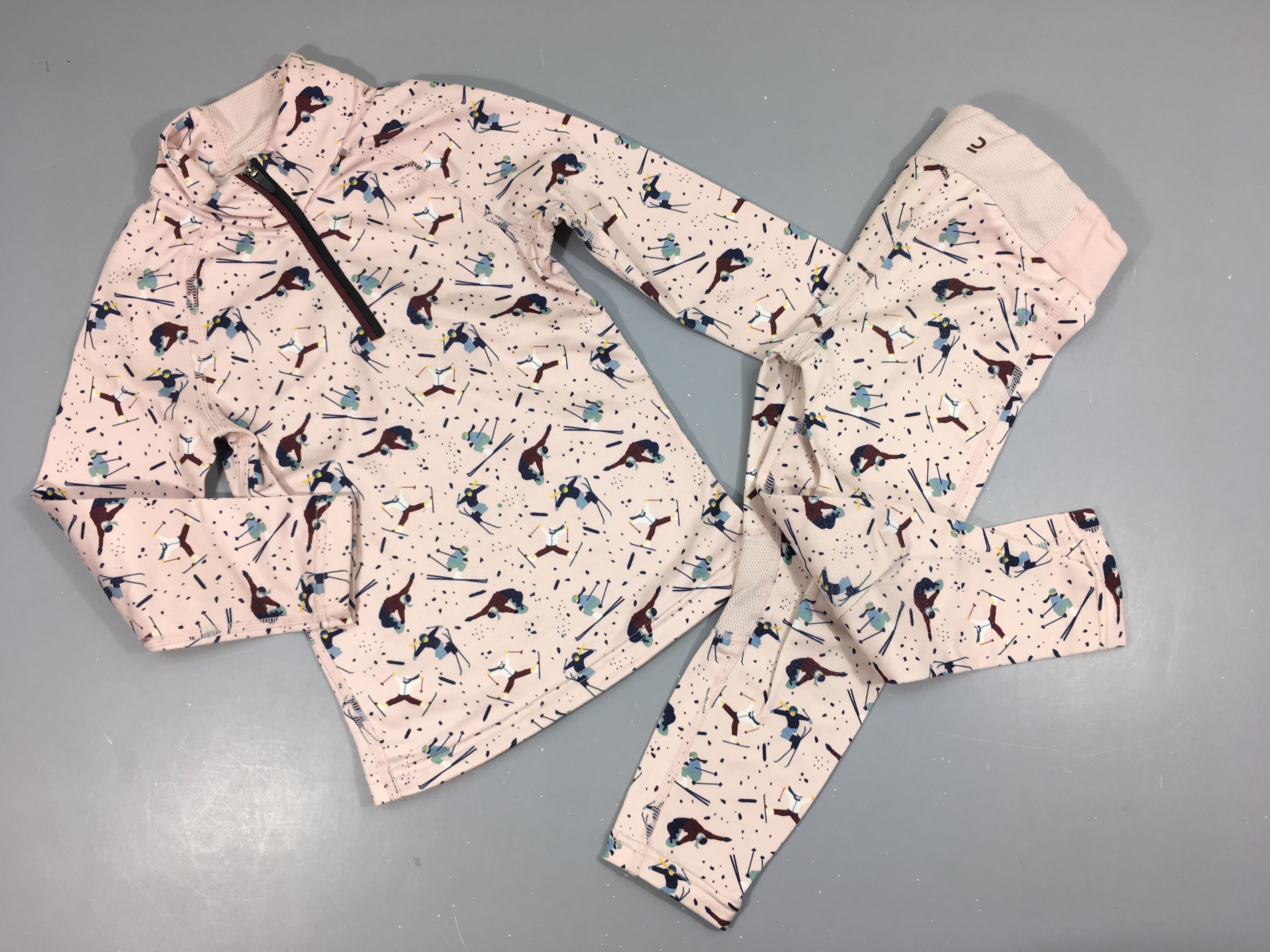 Haut et bas thermique rose skieurs, Wed'ze