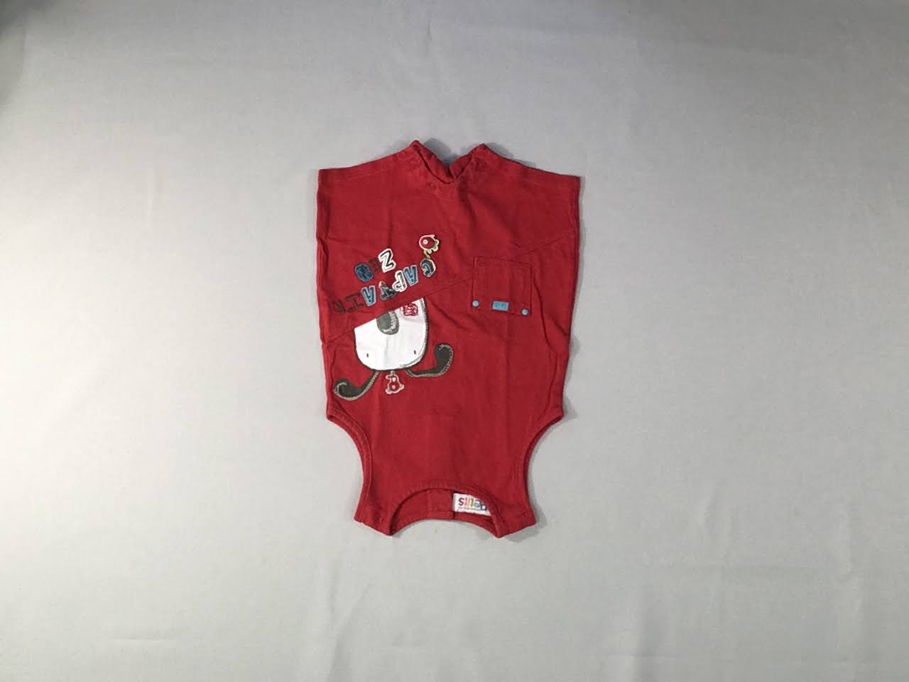 Combishort s.m jersey rouge chien