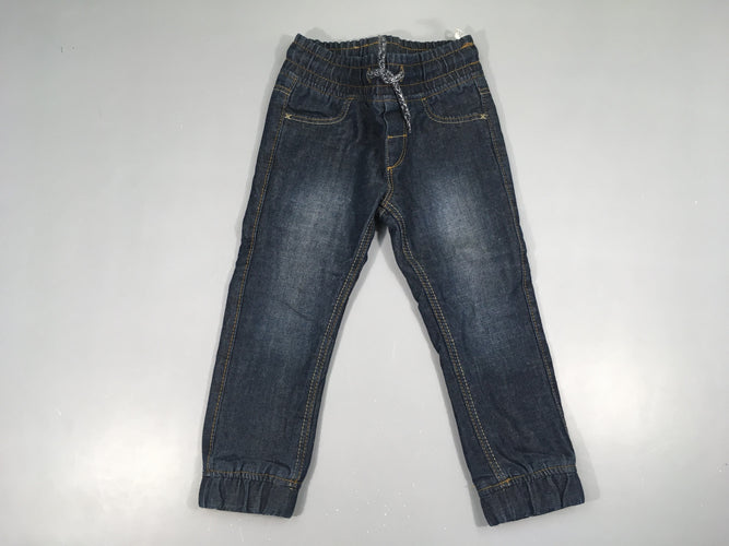 Pantalon denim doublé polar, moins cher chez Petit Kiwi