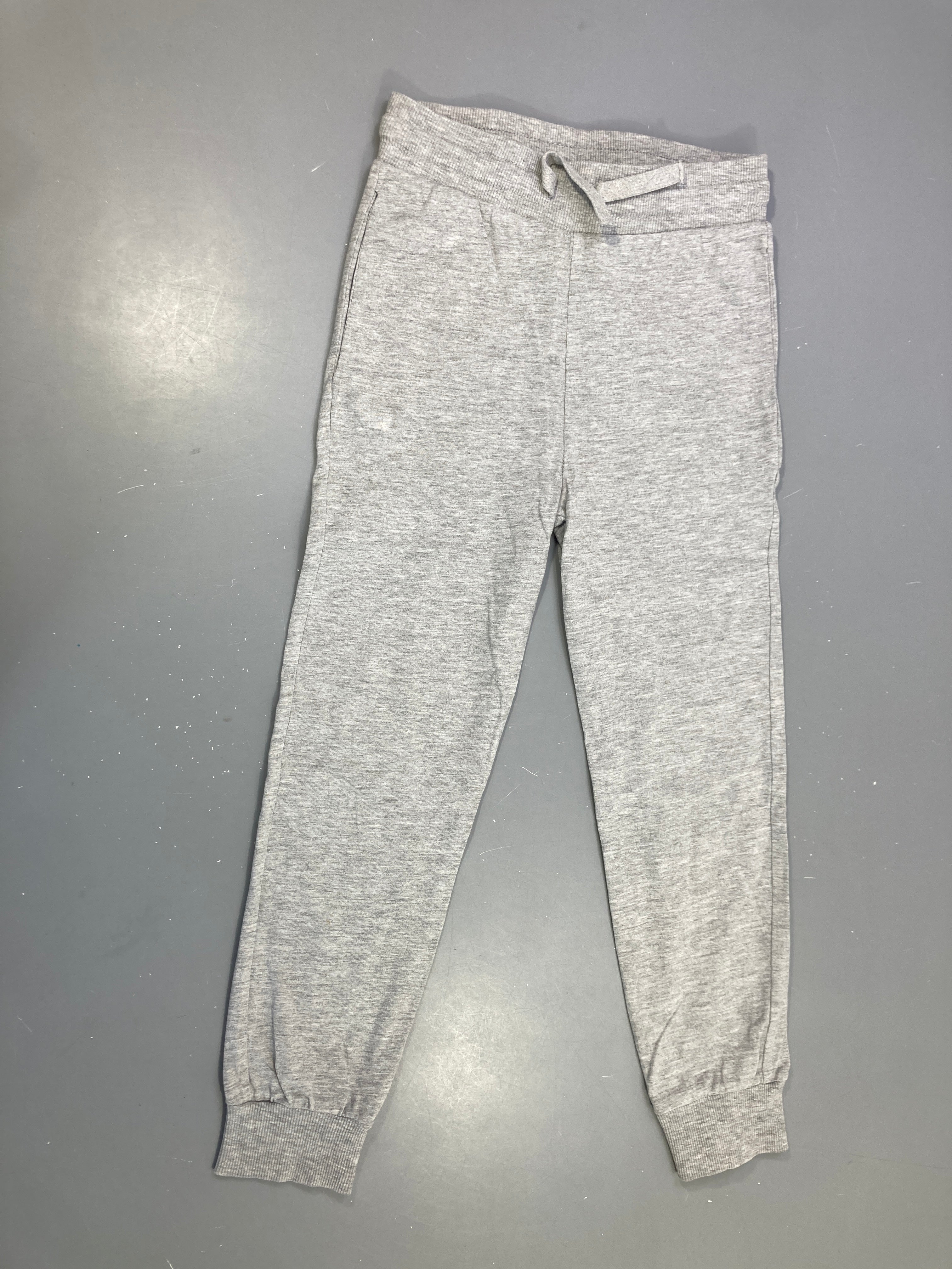 Pantalon jogging gris, taille cordon