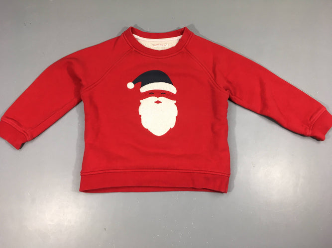 Sweat rouge doublé velours Père Noël, Monoprix, moins cher chez Petit Kiwi
