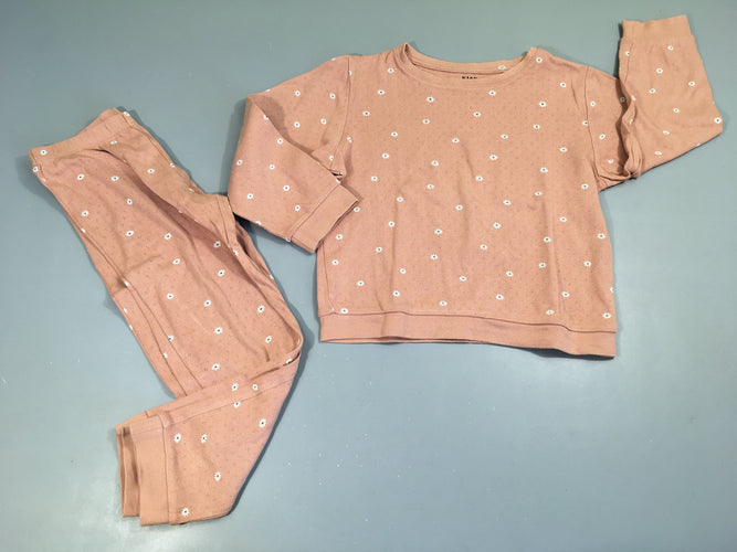 Pyjama 2 pcs.molletonvieux rose ajouré, moins cher chez Petit Kiwi