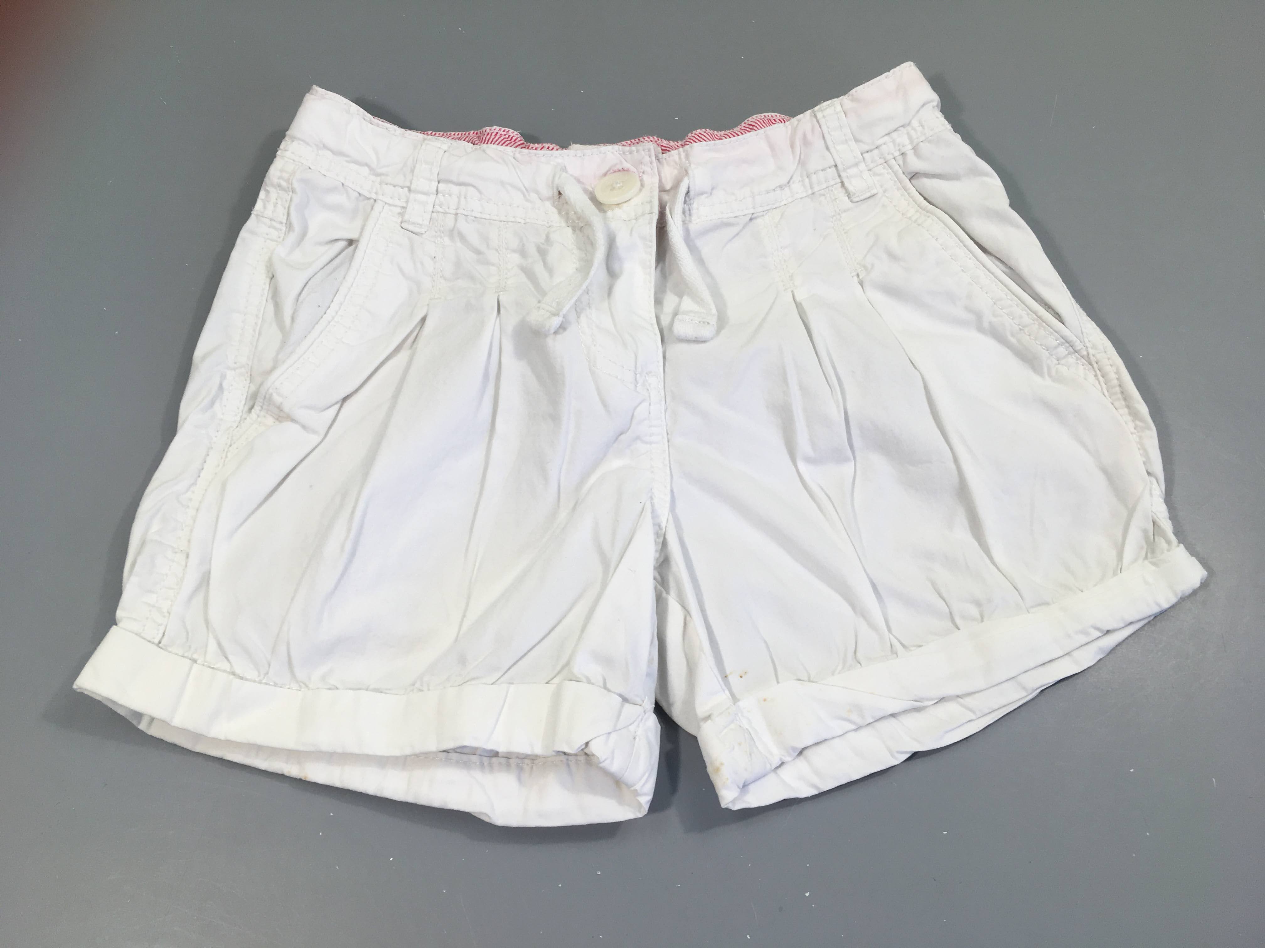 Short blanc à revers