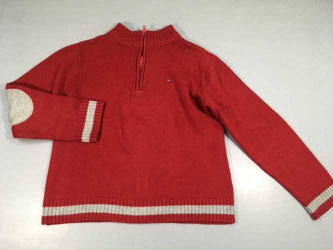 Pull rouge col montant Tommy Hilfiger, moins cher chez Petit Kiwi