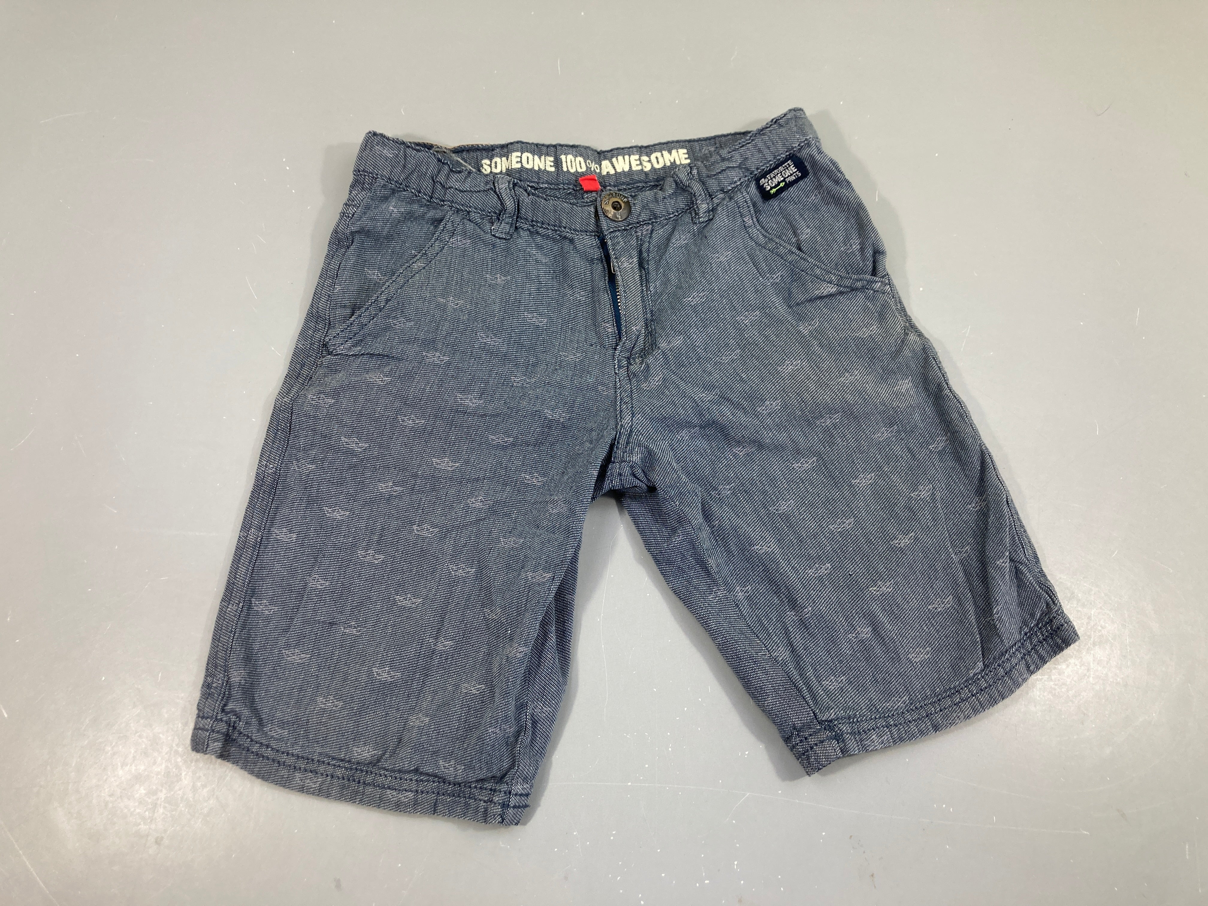 Bermuda coton bleu chiné