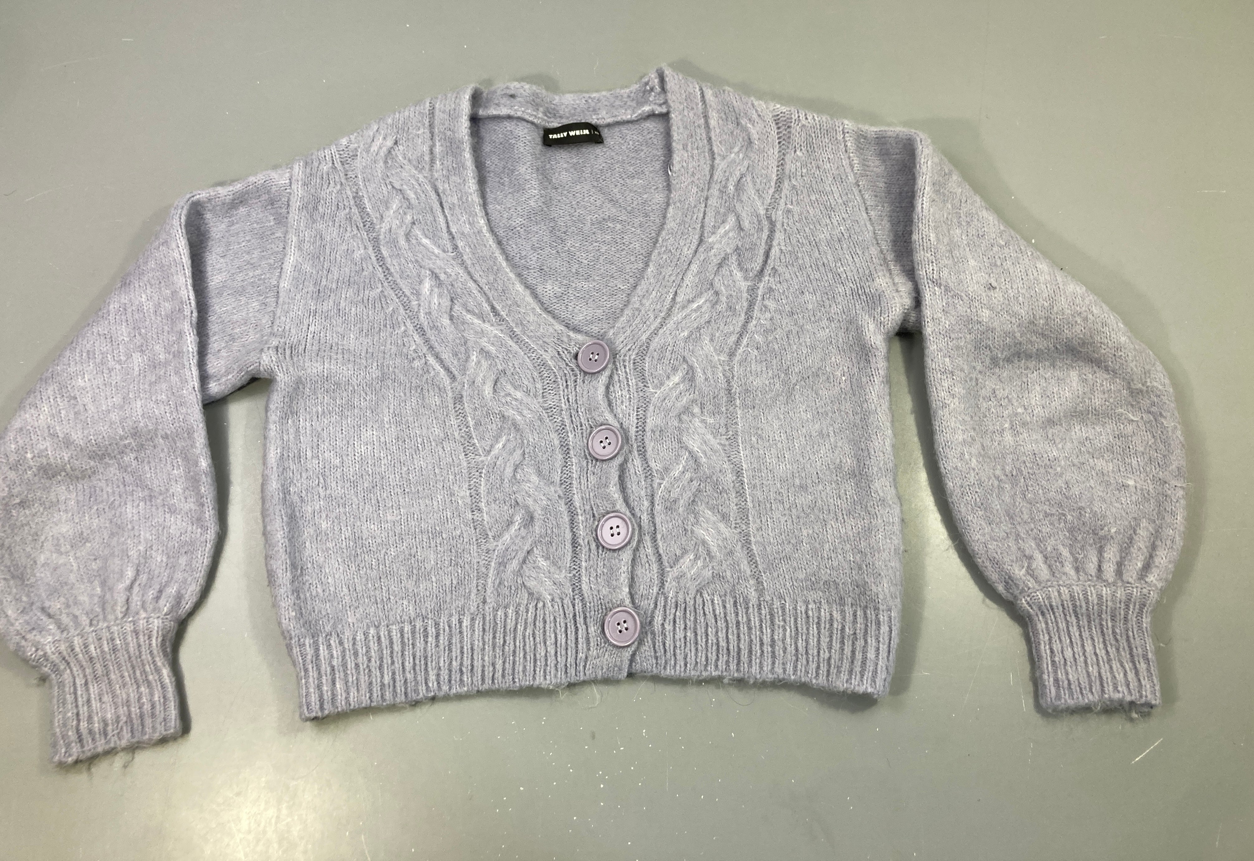 Gilet duveteux lilas 4% Laine Tally Weijl