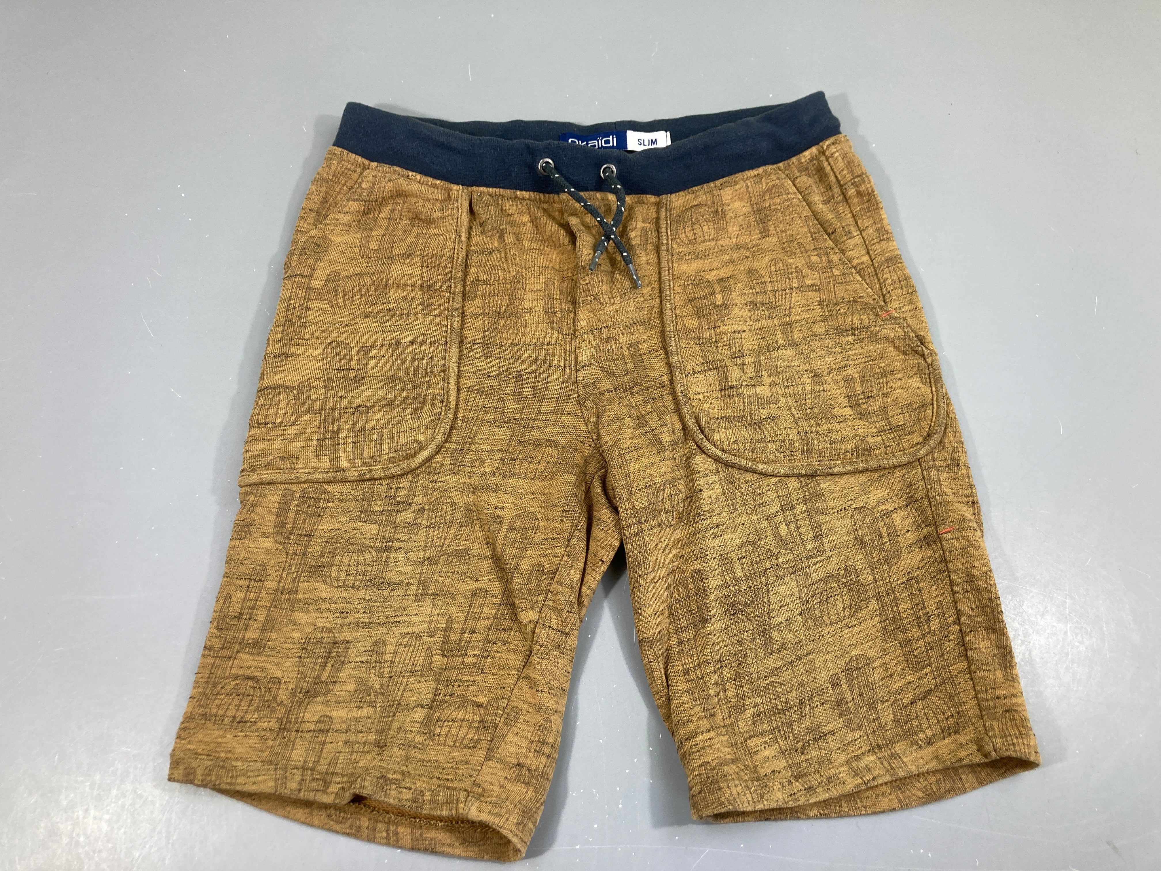 Bermuda Slim molleton brun chiné cactus, bouloché