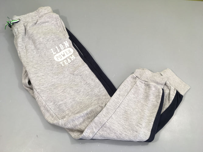 Pantalon molleton gris chiné/bleu marine Power, moins cher chez Petit Kiwi