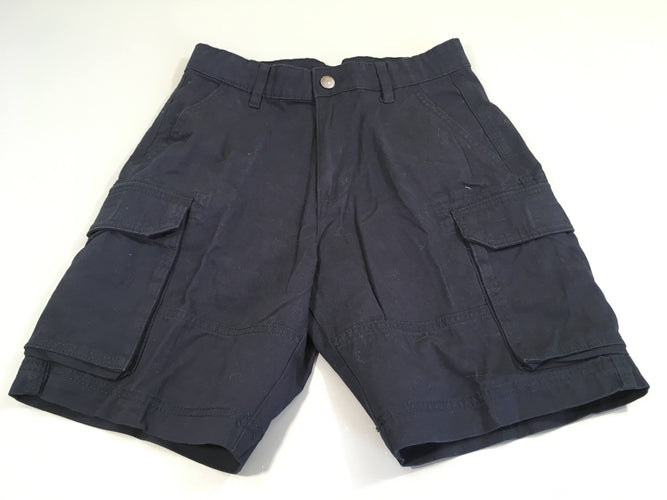 Bermuda cargo toile bleu marine, moins cher chez Petit Kiwi