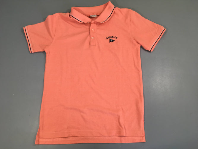 Polo m.c orange néon drapeau, moins cher chez Petit Kiwi