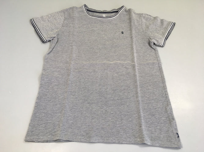 T-shirt m.c coton piqué bleu chiné, moins cher chez Petit Kiwi