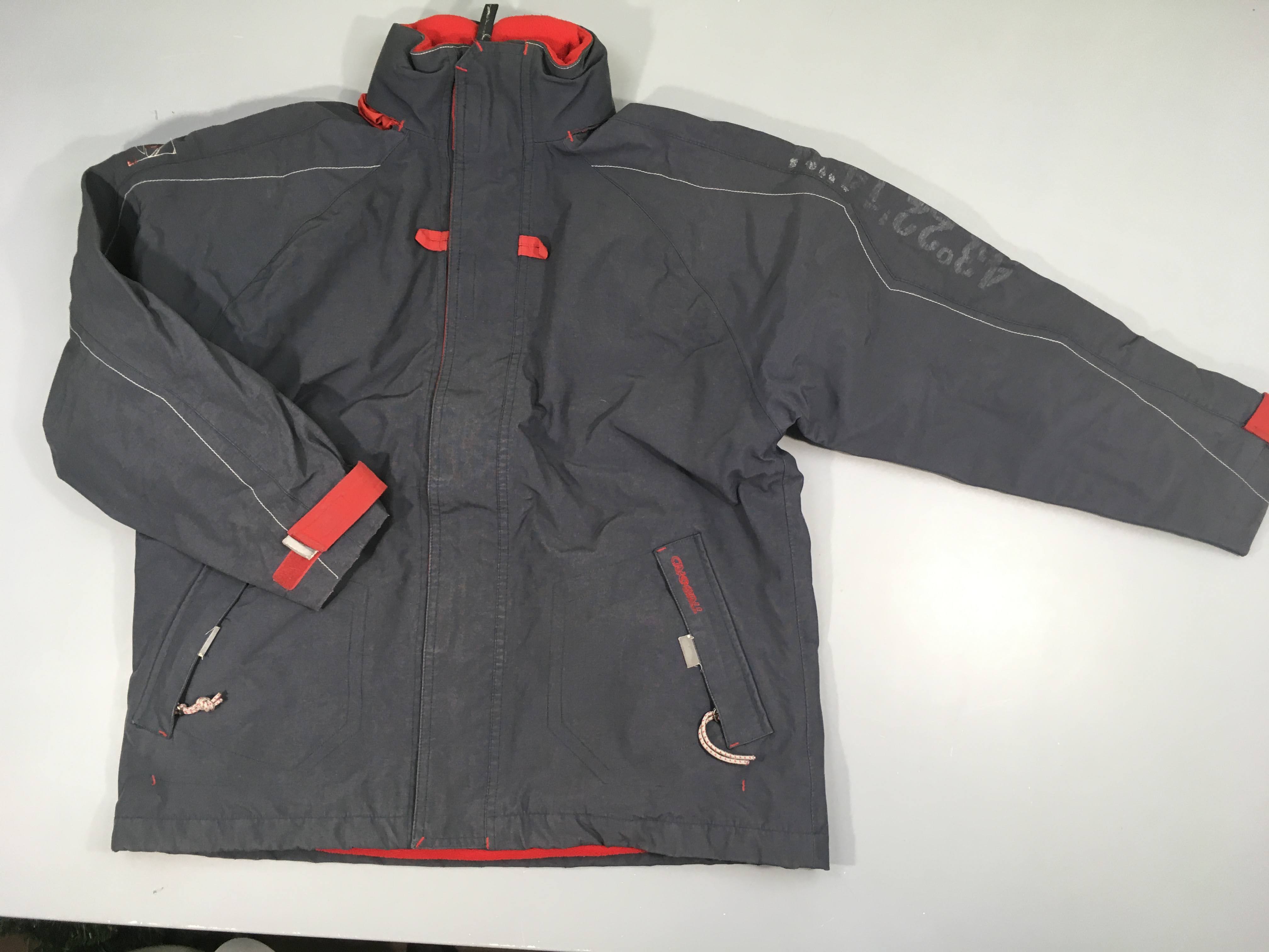 Veste grise doublé polar rouge-Tribord