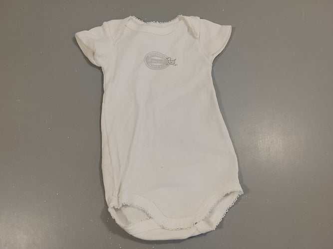 Body m.c blanc  "Petit bâteau", moins cher chez Petit Kiwi
