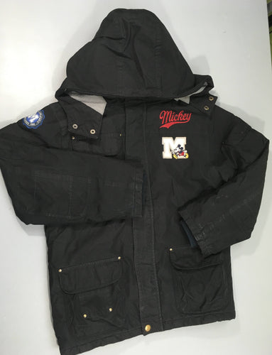 Manteau bleu marine Mickey doublé polar, moins cher chez Petit Kiwi