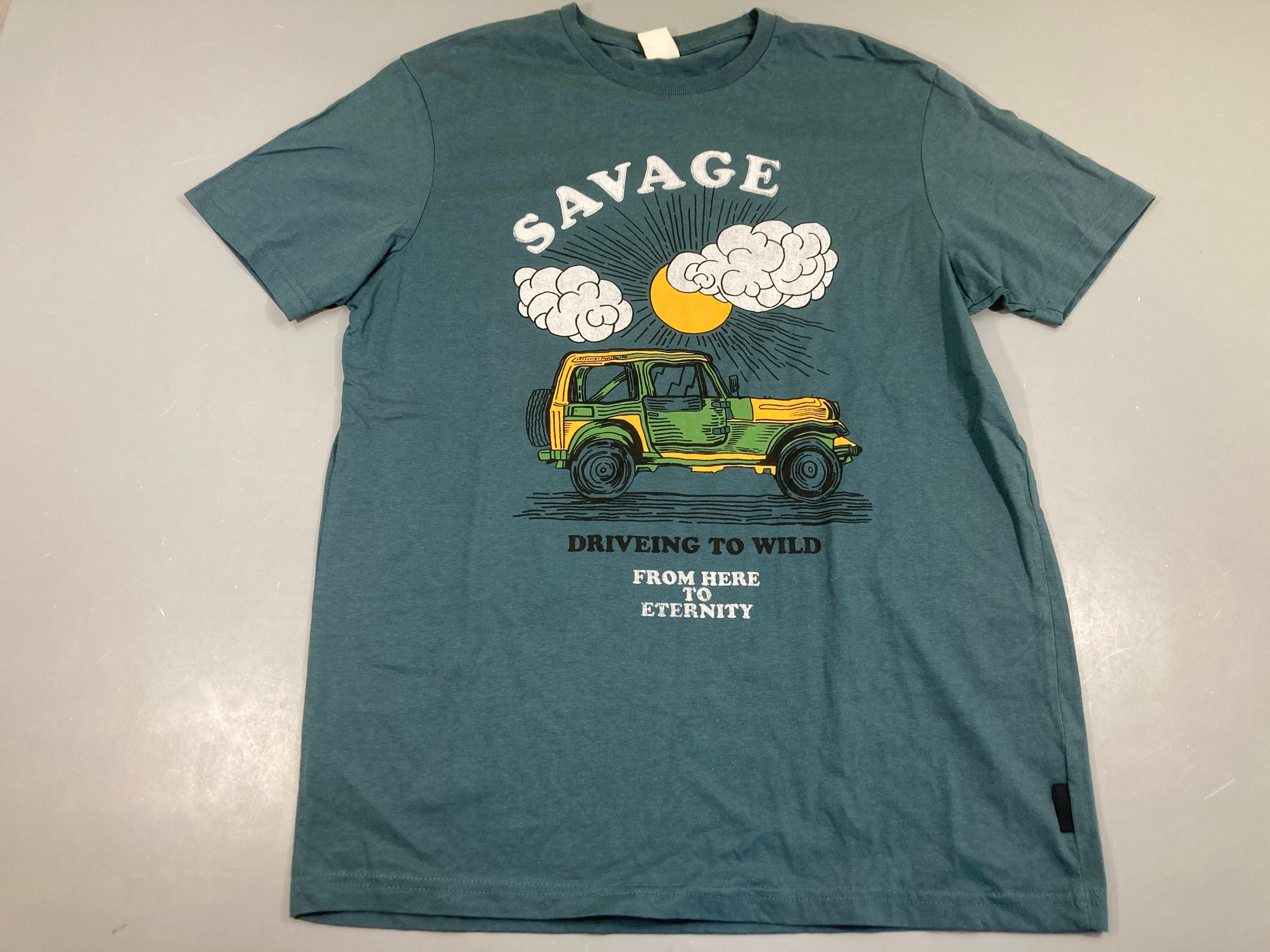 T-shirt m.c bleu foncé jeep, Springfield Eco