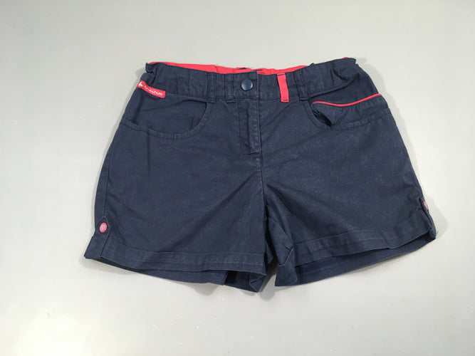 Short bleu foncé détails rouge, moins cher chez Petit Kiwi