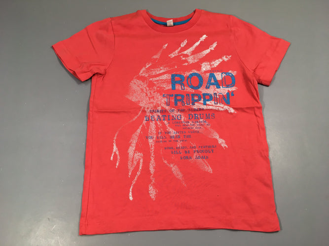 T-Shirt m.c rouge road trippin', moins cher chez Petit Kiwi