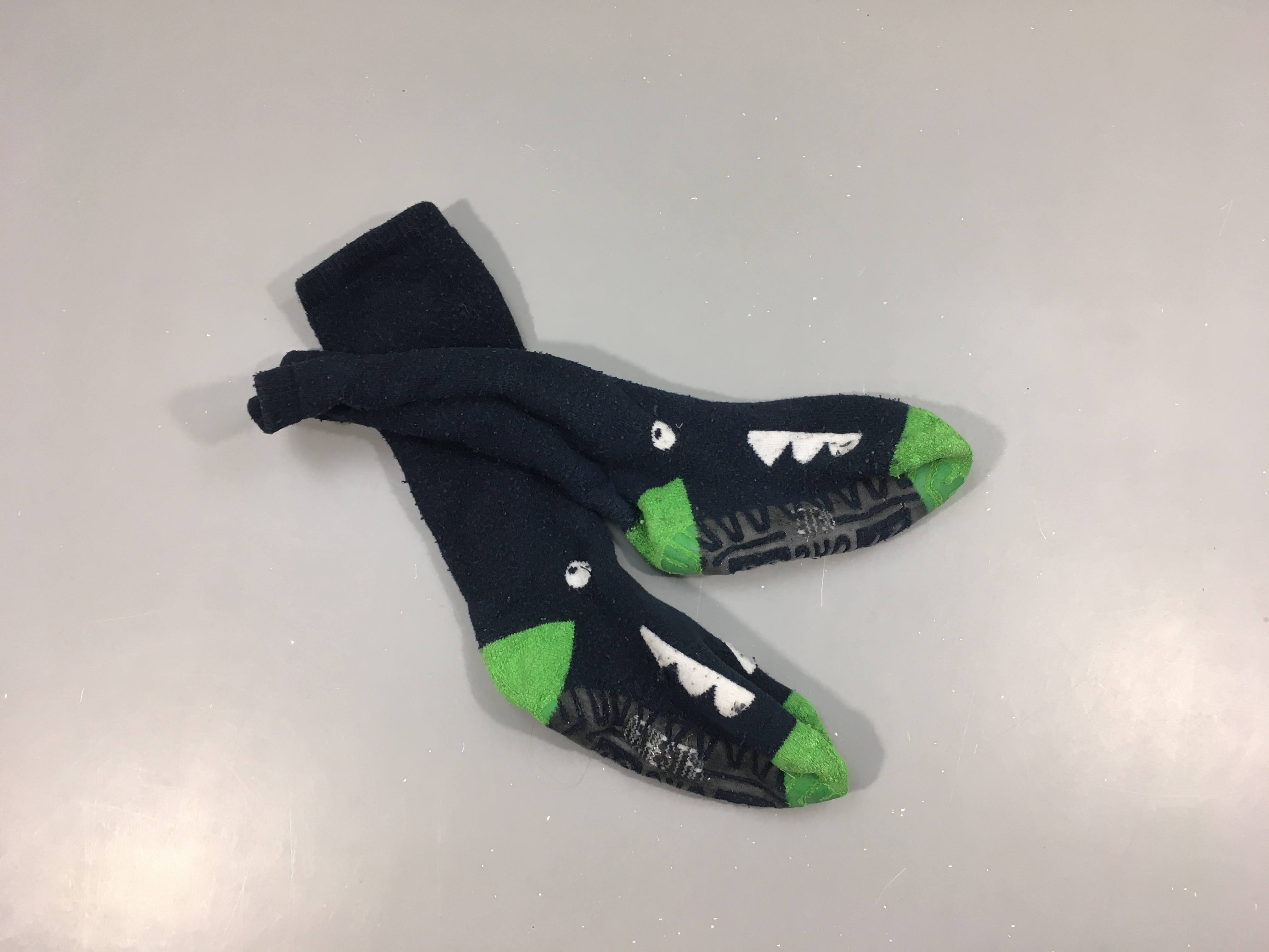 Chaussettes anti-dérapantes bleues