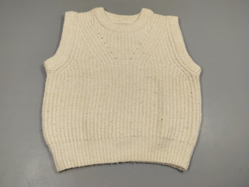 Pull s.m tricot écru , légèrement bouloché