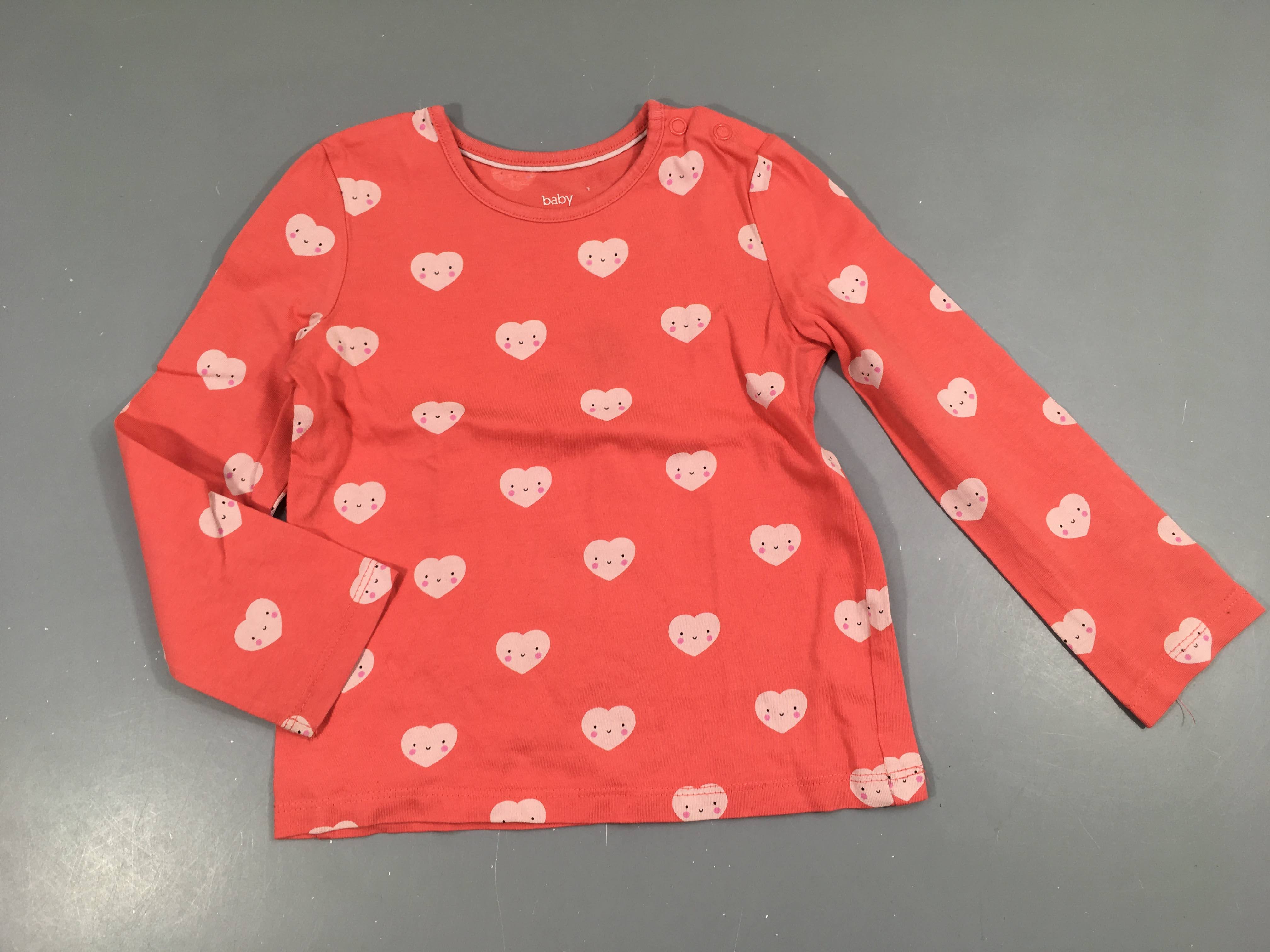 T-shirt m.l rose coeurs