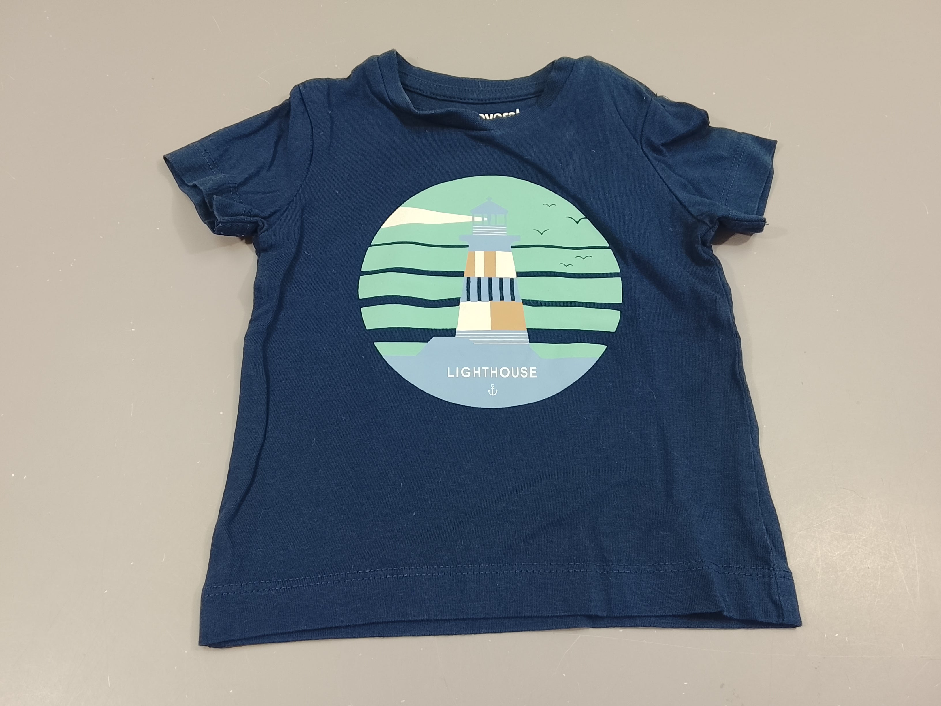 T-shirt m.c bleu marine  flocage phare 