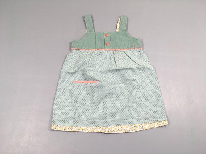 Robe fines bretelles bleu pois, moins cher chez Petit Kiwi