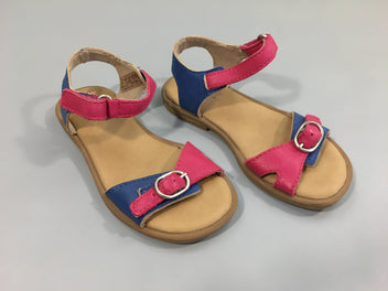 Sandales en cuir bleu/rose, 26