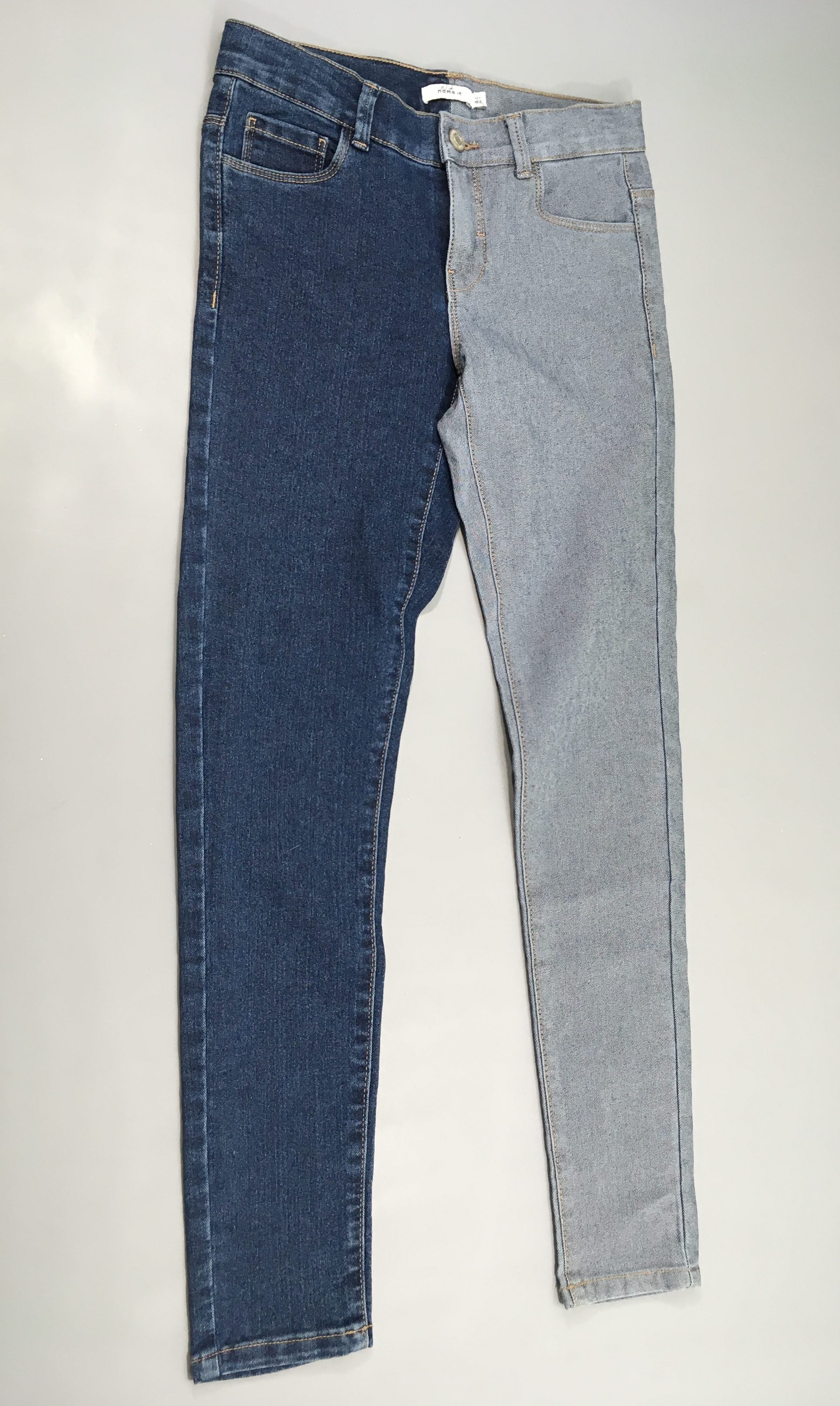 Jeans Bicolore Noir-bleu XS 34