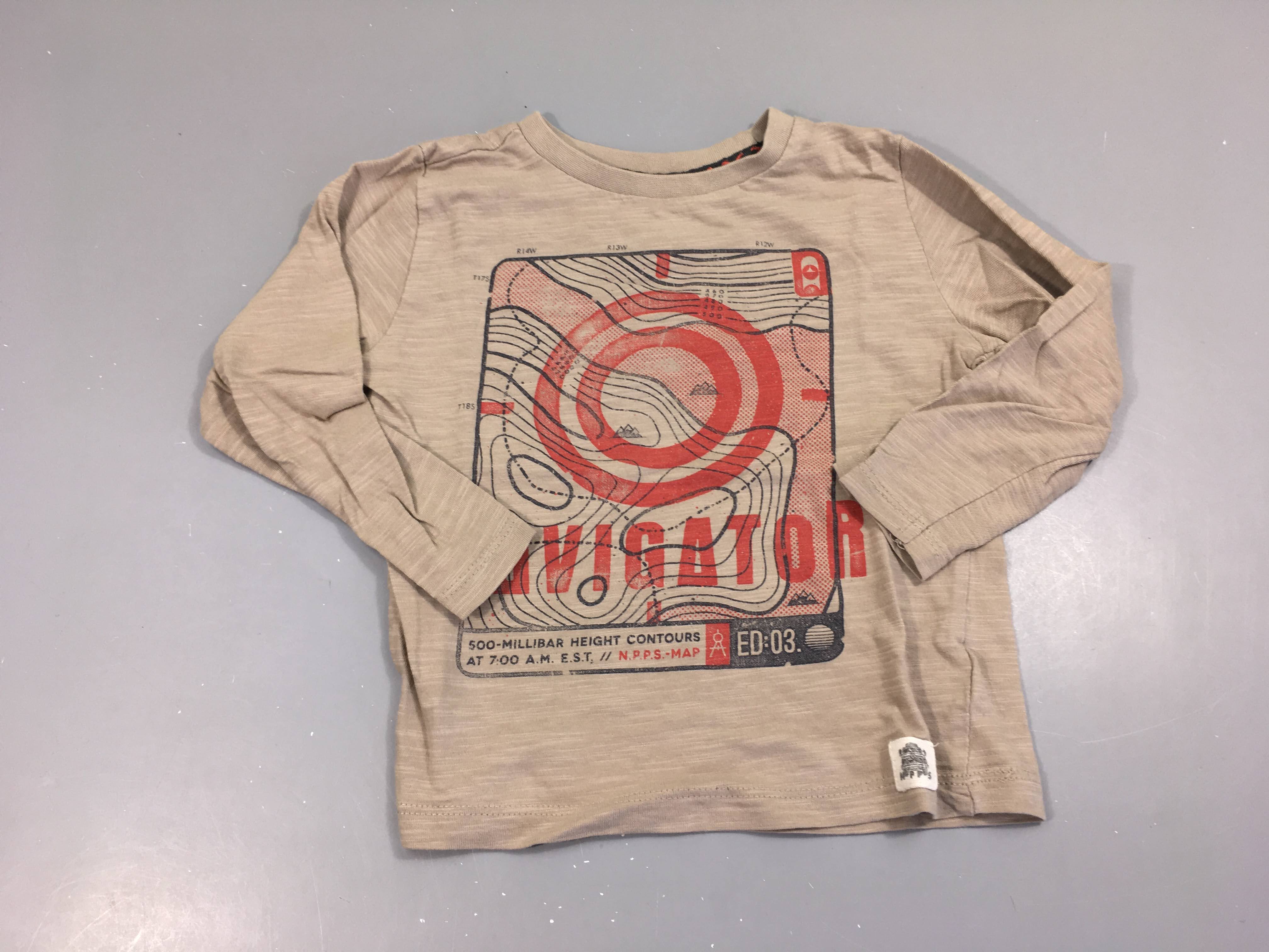 T-shirt m.l brun flammé navigator