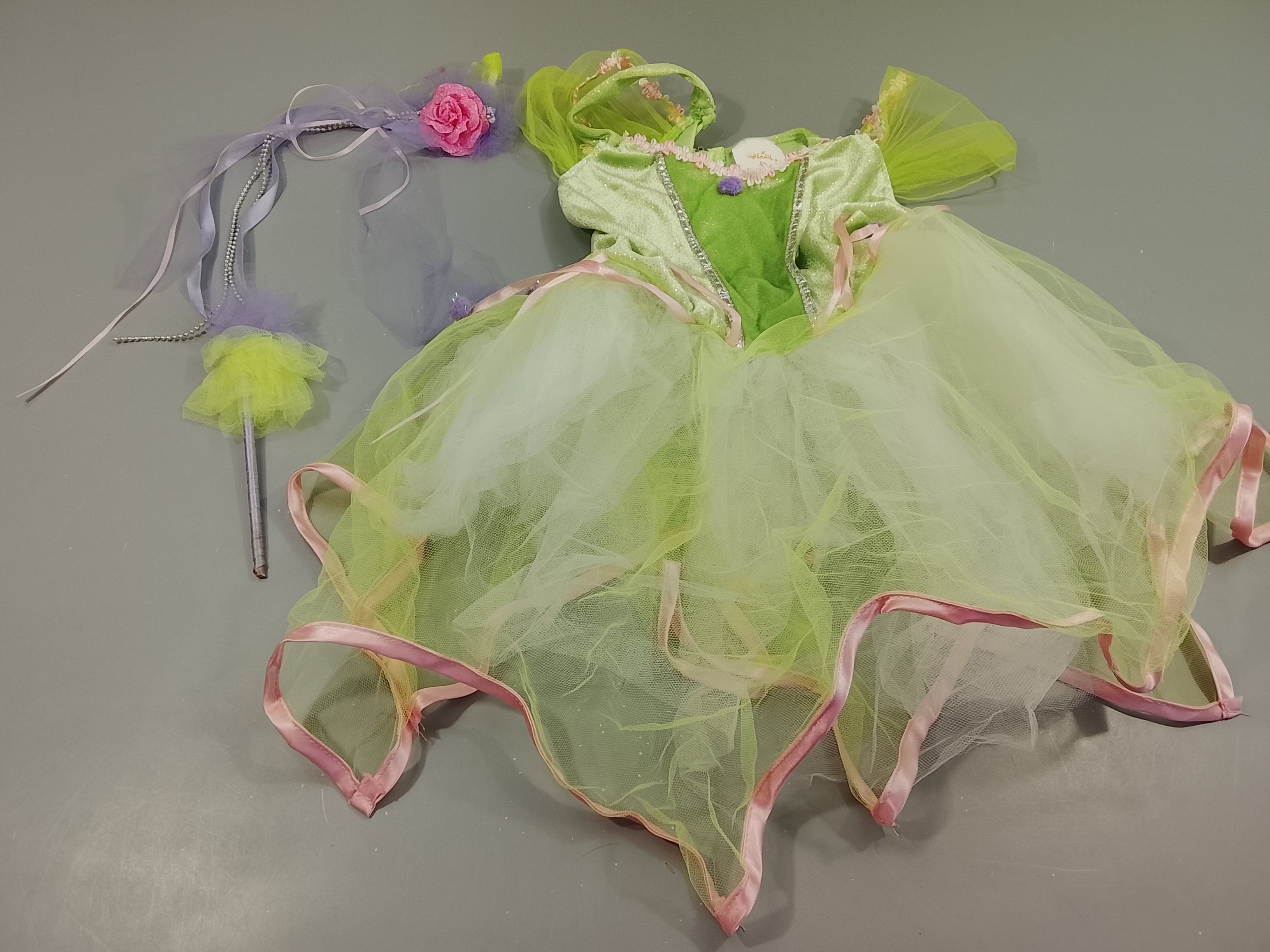 Déguisement robe fée clochette + accessoires (Taille petit)