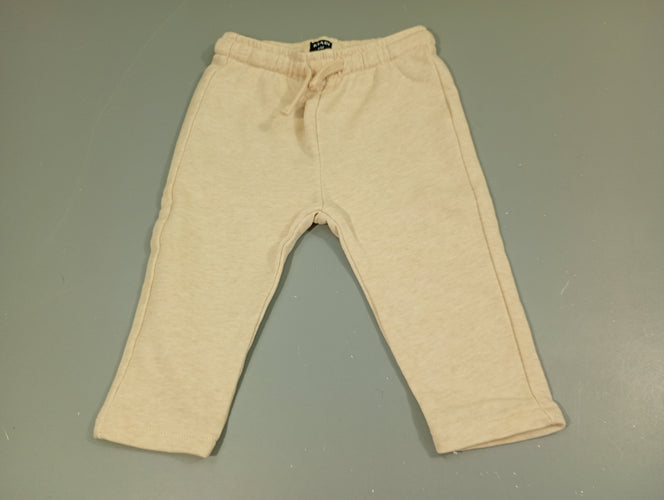 Pantalon molleton beige flammé, moins cher chez Petit Kiwi