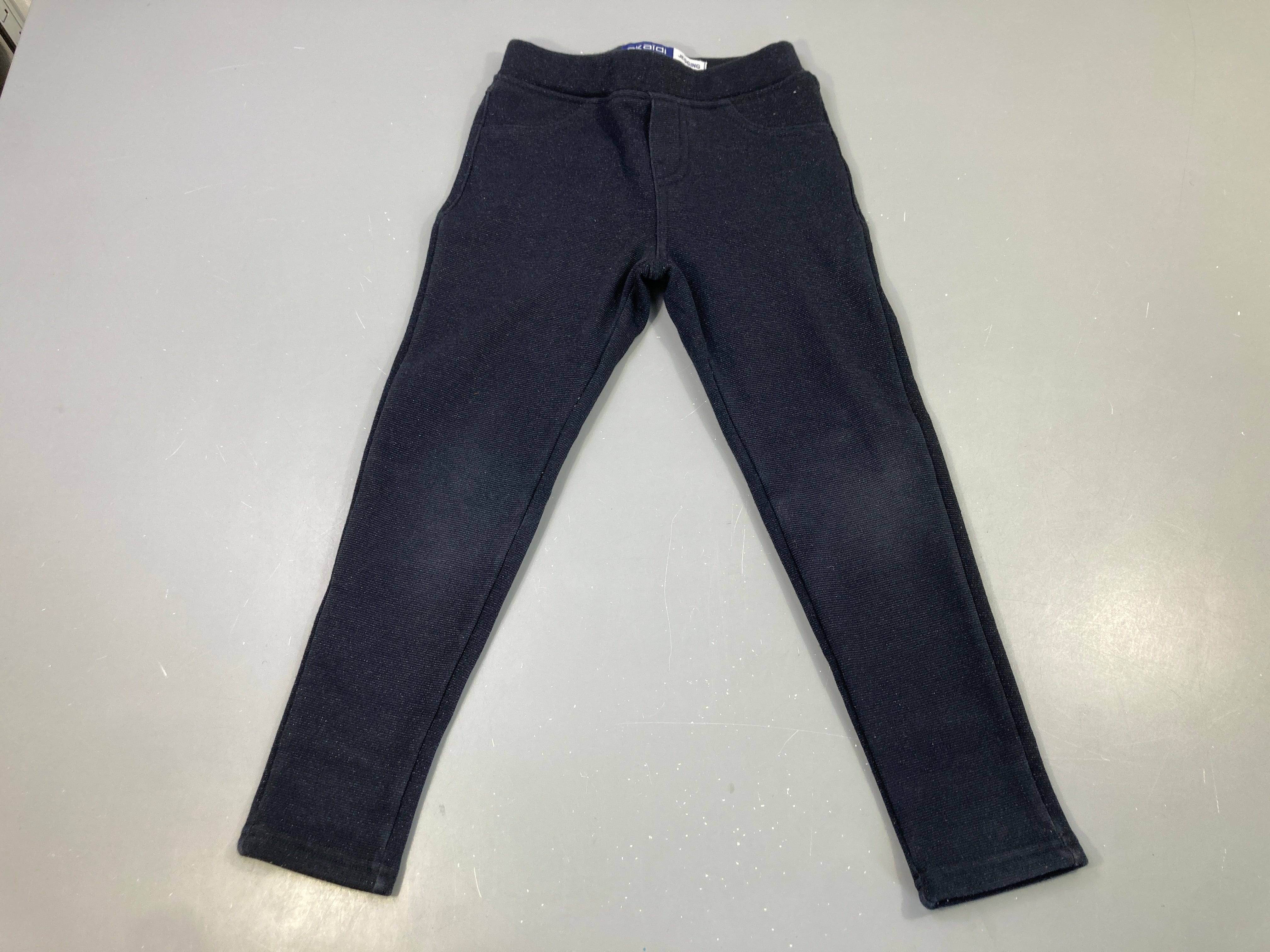 Jegging bleu marine fil irisé, doublé polar